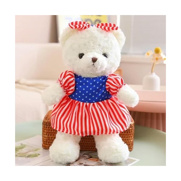 Kawaii Dessin animé Ours en Peluche Jouet Peluche Animal Rayure Jupe Ours Fille poupée décoration de Chambre Enfants Annivers