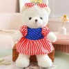Kawaii Dessin animé Ours en Peluche Jouet Peluche Animal Rayure Jupe Ours Fille poupée décoration de Chambre Enfants Annivers