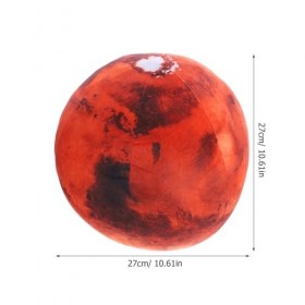 Abaodam Peluche Mars Ball Mars Planète Oreiller en Peluche Douce Peluche Mars Balle Oreiller pour Lapprentissage Jouet Éduca