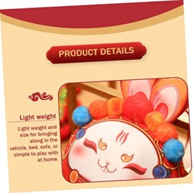 Totority 5 Pièces Pendentif De Poupée Lapin Porte-Bonheur 2023 Ornement du Festival du Printemps 2023 Décoration du Nouvel an