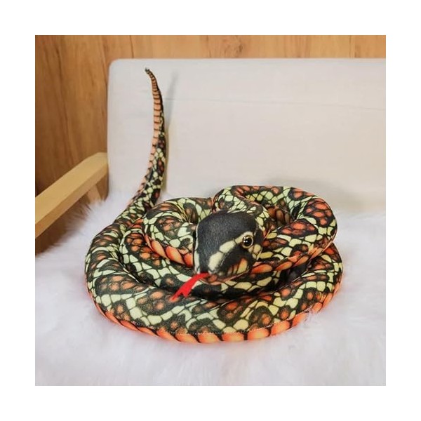 SaruEL Peluches, Serpents géants, Animaux, Pythons, Jouets, poupées en Peluche, Cadeaux de Noël, Cadeaux d’Anniversaire Enfan