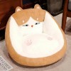 PaMut Couette en Peluche futon Jouet en Peluche Coussin Coussin Coussin décoration Animale Shiba Inu Chien Chat Lapin Renard 