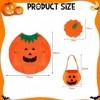 SIXSSSM 3 pièces Costumes de citrouille dHalloween,Citrouille Costume pour Enfant,Costume de Citrouille pour Enfants pour Ha