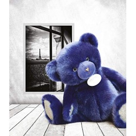 Doudou et Compagnie - Ours En Peluche Paillettes - 37 cm - Bleu Nuit - Ours Collection - DC3590