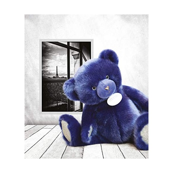 Doudou et Compagnie - Ours En Peluche Paillettes - 37 cm - Bleu Nuit - Ours Collection - DC3590