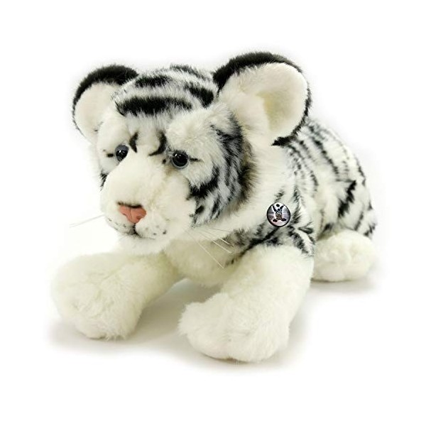 Peluche tigre blanche 44 cm - Chat prédateur - FEJSAL