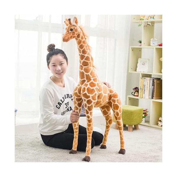 DHESSO 35 cm-120 cm géant Mignon Peluche Girafe poupée Enfants bébé créatif Oreiller poupée Chambre décoration Girafe 80 cm