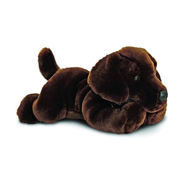Keel Toys - 64784 - Jouet de Premier Age - Peluche - Chien - Labrador - Chocolat - 35 cm