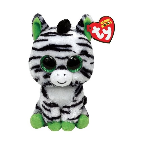 Ty - Ty36036 - Peluche - Beanie Boos - Moyen - Zig-Zag Le Zèbre - 15 Cm