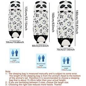ETRAVEL Nappers Sac de couchage pliable 2 en 1 pour enfants avec oreiller - Motif panda - 180 x 70 cm