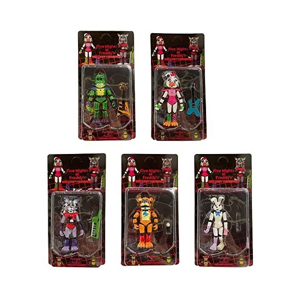 Lot De 5 Peluches FNAF Mignonnes 18 Cm - Jouets En Peluche Five Nights At Freddy's Pour Enfants, Cadeaux Anniversaire Et Vacances