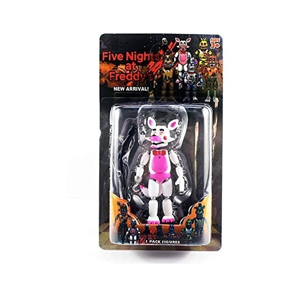 Xinchangda Lot de 5 figurines de jeu Five Nights FNAF Security Breach Action Figure Foxy Fazbear Chica Figurines en PVC Modèl