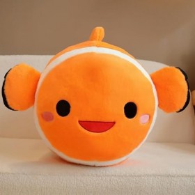 EacTEL Clownfish Jouets en Peluche Animaux en Peluche Mignon Oreiller Cadeaux d’Anniversaire pour Enfants océan fête décorati