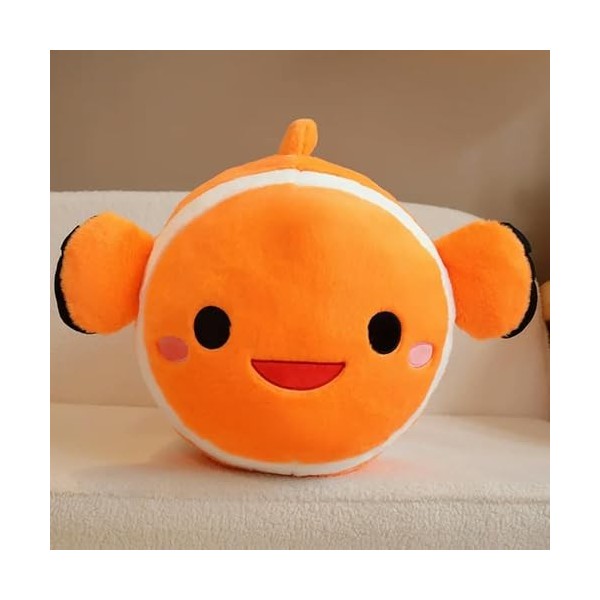 EacTEL Clownfish Jouets en Peluche Animaux en Peluche Mignon Oreiller Cadeaux d’Anniversaire pour Enfants océan fête décorati