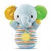 VTech - Éléphanteau Dodo Bleu, Peluche Éléphant Bébé Interactive et Apaisante, Veilleuse Musicale Nomade, Berceuses et Sons d