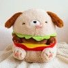 Hamburger Chien Peluche Jouet en Peluche Burger Chiot Oreiller canapé Coussin Mignon Chambre lit décoration Enfants Cadeau d’