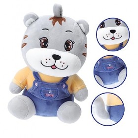 ibasenice 2 Pièces Peluche Coussin Rembourré Cadeaux du Zodiaque du Nouvel an Chinois Oreiller danimaux Jouets De Mascotte C