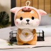EacTEL Mignon Shiba Inu Chien Peluche Jouet Kawaii Animal poupée Doux Cadeau d’Anniversaire pour Filles Enfants Confortable C