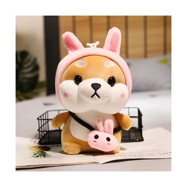 EacTEL Mignon Shiba Inu Chien Peluche Jouet Kawaii Animal poupée Doux Cadeau d’Anniversaire pour Filles Enfants Confortable C