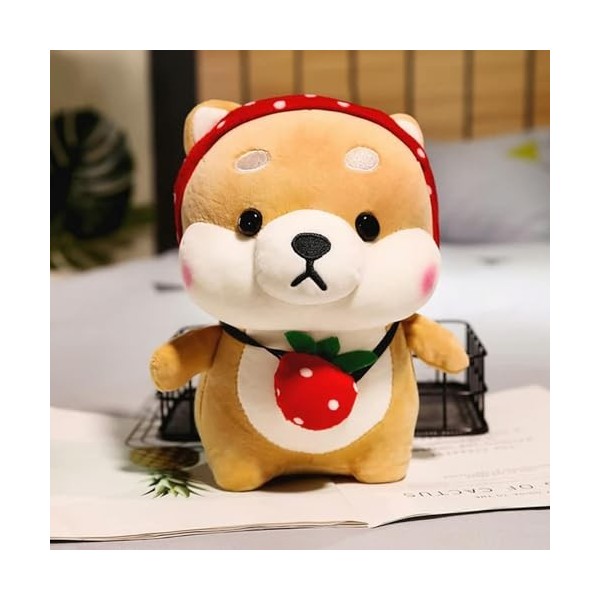 EacTEL Mignon Shiba Inu Chien Peluche Jouet Kawaii Animal poupée Doux Cadeau d’Anniversaire pour Filles Enfants Confortable C