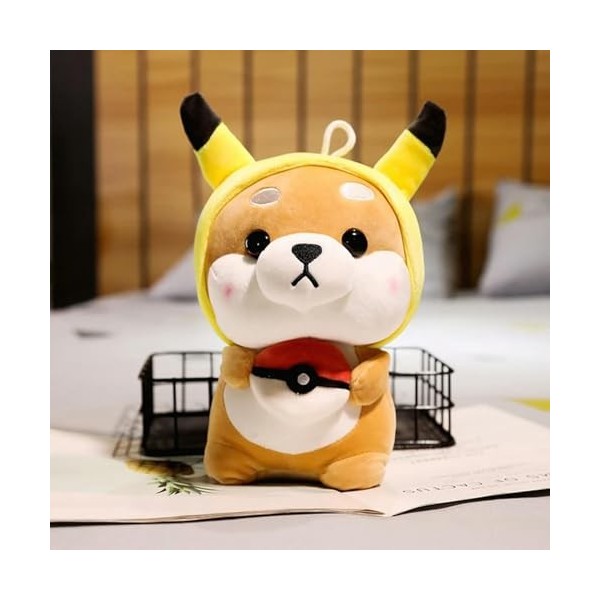 EacTEL Mignon Shiba Inu Chien Peluche Jouet Kawaii Animal poupée Doux Cadeau d’Anniversaire pour Filles Enfants Confortable C