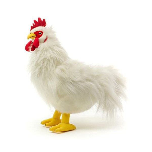 Uni-Toys - Coq Blanc – 37 cm Hauteur – Peluche Poule, Coque, Oiseau – Doudou
