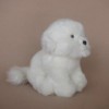 Simulation Mignon Bichon Frise Peluche poupée Chien Blanc en Peluche Mignon et Doux Cadeau danniversaire