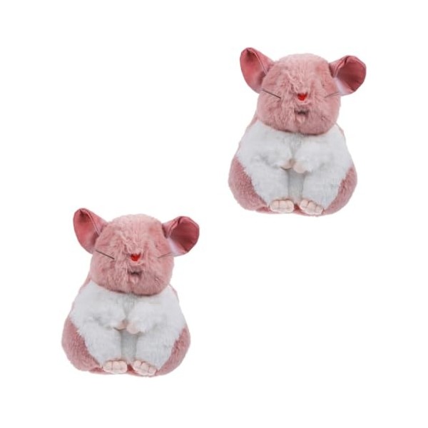 Toyvian 2 Pièces Poupée Hamster Jouet en Peluche De Dessin Animé Jouets en Peluche pour Poupée Cochon dInde Animal en Peluch