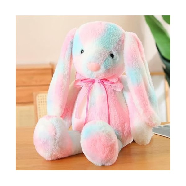 GagaLu Longues Oreilles Peluche Lapin Rêve Arc-en-Ciel Jouets Colorés Peluche Animal Lapin en Peluche Poupée Enfants Jouets A