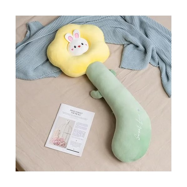 Doux Bande Dessinée Fleur Coussin en Peluche Tournesol Lapin Cochon Coussin Kawaii Daisy Home Decor Enfants Fille Cadeau D’An