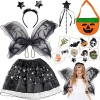 iZoeL Deguisement Halloween Fille Ailes De Fée Enfant Deguisement Halloween Fille, Aile Papillon Serre Tete Halloween Tutu Ci