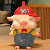 NOpinz Mignon Casquette de Baseball Cochon Peluche Jouet en Peluche Dessin animé Animal Ange Souriant Cochon poupée Cadeau d’