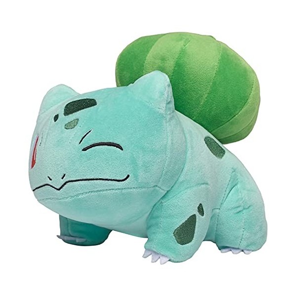 Bandai - Pokémon - Peluche Bulbizarre - Peluche 20 cm toute douce de Bulbizarre qui fait un clin dœil