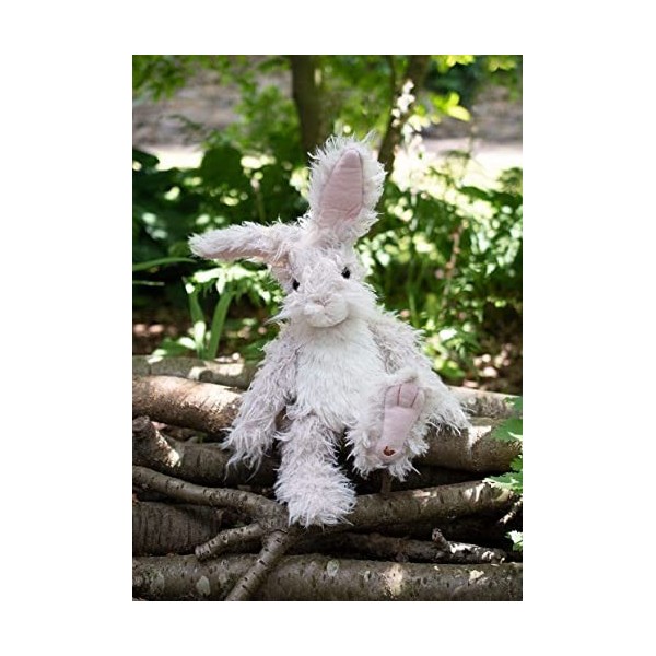 Wrendale - PLUSH001 - Jouet en Peluche Rowan Rabbit avec Sac en Lin, 26 cm x 22 cm