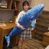 LEIhhdy 55cm-110cm Géant Rêve Baleine Requin en Peluche Jouet en Peluche Baleine Bleue Poupée Oreiller Mignon Canapé Coussin 