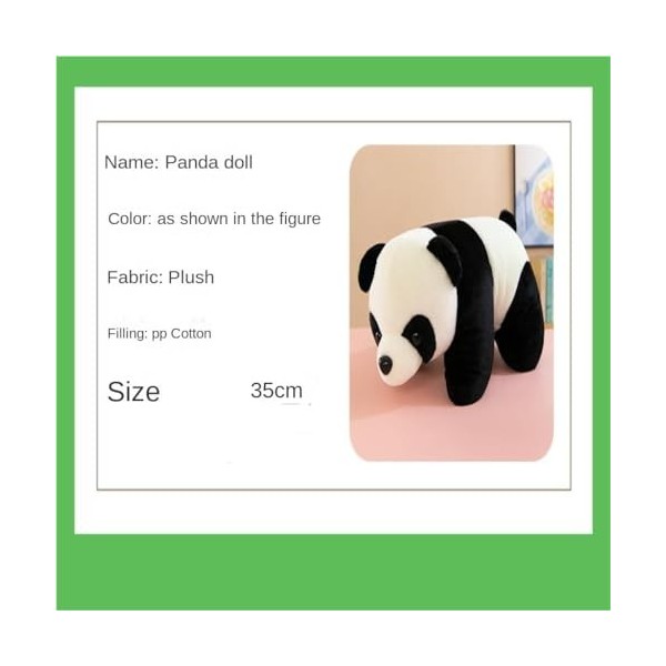 HYSTERIA Jouets en Peluche Poupée Panda géant simulée, Jouet en Peluche, Cadeau danniversaire, poupée Panda couché Mignon, O