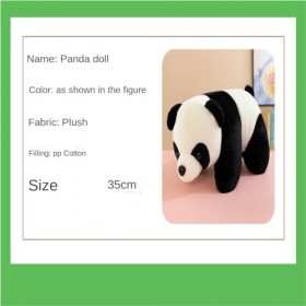 SNUFF Jouet en Peluche Poupée Panda géant simulée, Jouet en Peluche, Cadeau danniversaire, poupée Panda couché Mignon, Oreil