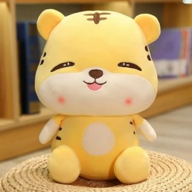 Heureux Tigre Mignon en Peluche Jouet Doux Dessin animé Animal Peluche poupée Cadeau créatif décoration Cadeau d’Anniversaire