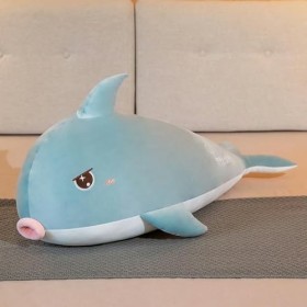 Jouet en Peluche géant créatif Animal de mer Kawaii Requin Baleine Bleue Jouet en Peluche Enfants Cadeau d’Anniversaire 70cm 