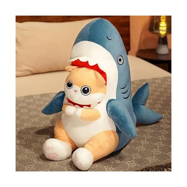 NOpinz Kawaii Requin Chat Chien Peluche Peluche Mignon Husky poupée Mignon Animal Oreiller Doux Bande dessinée Coussin Enfant