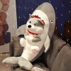 NOpinz Kawaii Requin Chat Chien Peluche Peluche Mignon Husky poupée Mignon Animal Oreiller Doux Bande dessinée Coussin Enfant