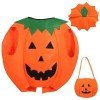 Bestwishing Costume de Citrouille pour Enfant Déguisement de Citrouille avec Chapeau et Sacs à Bonbons Costumes de Citrouille