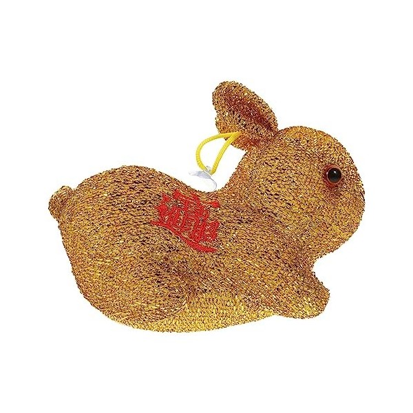 Toyvian 4 Pièces Mascotte De Lannée du Lapin Mini Peluches Mini Lapins Mini-Jouets pour Animaux Jouet pour Animaux Décor Chi