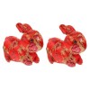 Toyvian 4 Pièces Mascotte De Lannée du Lapin Mini Peluches Mini Lapins Mini-Jouets pour Animaux Jouet pour Animaux Décor Chi