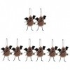 ibasenice 8 Pcs Sac Pendentif Kawaii Ornements Peluche Chauve-Souris Porte-Clés Porte-Clés Pendentif Clé Suspendue Décor Port