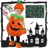 Deguisement Halloween Citrouille Enfant,Halloween Costume Citrouille,Costume de Citrouille Pour Enfant,Déguisement Citrouille