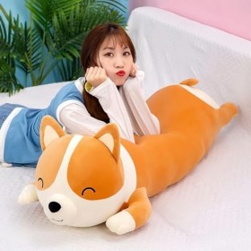 Mignon Chien en Peluche Jouets Belle Inu Chien Oreiller Rembourré Coussin De Couchage Doux pour Enfants Bébé Cadeaux D’Annive