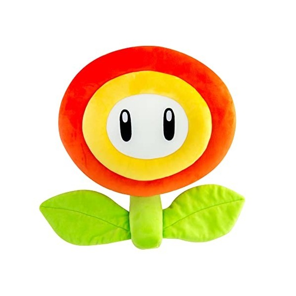 Club Mocchi Mocchi Tomy - Peluche Nintendo Super Mario Fleur de feu Mega 38 cm - Jouets Doux Super Mario à Collectionner - Jo