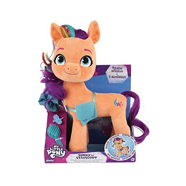 My Little Pony Peluche Sunny ARTICULEE +/- 30 CM avec 3 Accessoires