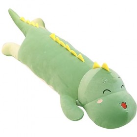 Oreiller en Peluche Dinosaure，Peluche Coussin Long Oreiller Dinosaure pour Enfant danimaux Poupée Mignonne Oreiller en Peluc